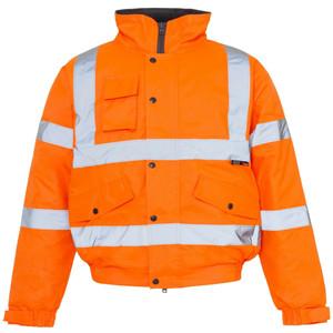 China manufacturer 300 oxfrod waterproof safety reflective bomber jacket