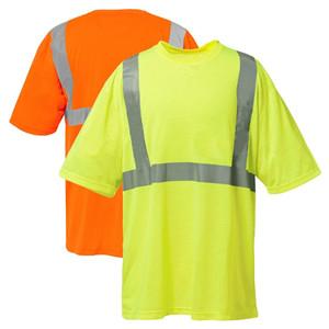 Hi vis reflecctive safety yellow t shirts