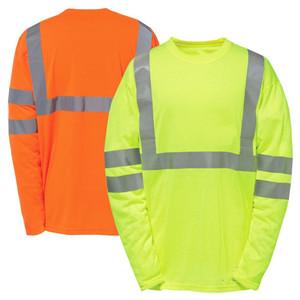 High visibility safety reflective tape long sleeve work shirts High visibility safety reflective tape long sleeve work shirts