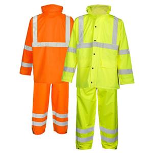Hot selling hi vis yellow rain suits jacket workwear