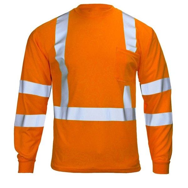 Work place hi vis comfort cotton safety reflective shirts