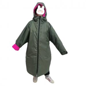 Adults hooded surf poncho Logo Two Way zip Windproof and waterproof changing robe for swimming pool beach sports Adults hooded surf poncho Logo Two Way zip Windproof and waterproof changing robe for swimming pool beach sports